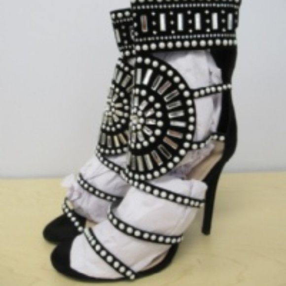 Lola Shoetique Shoes - Lola Shoetique Stiletto (ANIYAH) Jeweled Heels  / Size 9 / NEW